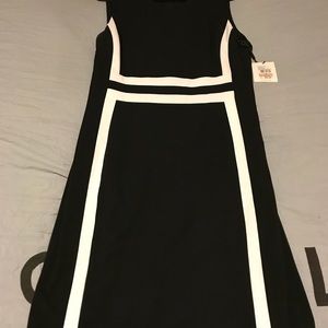 Calvin Klein black and white dress